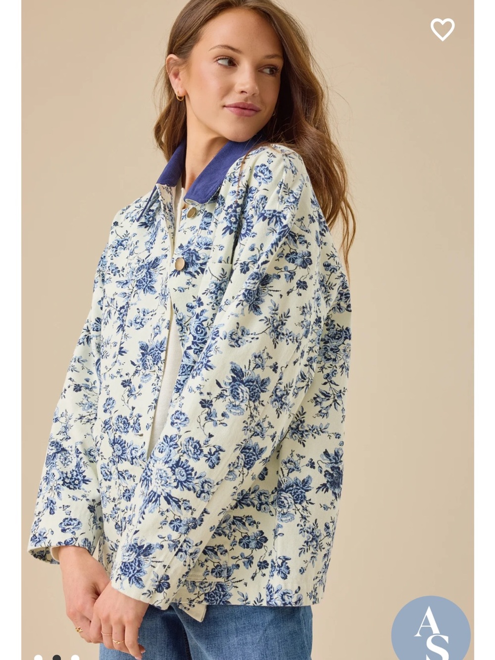 Altar’d State Mina Floral Jacket NWT Blue Floral Jacket - Picture 2 of 3